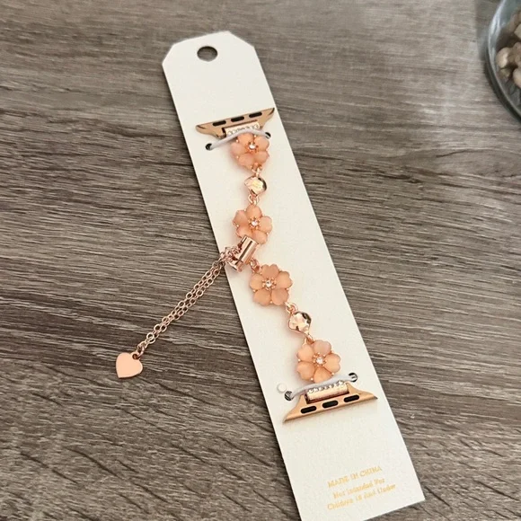 Floral Rose Gold Smartwatch Band - Picture 3 of 3